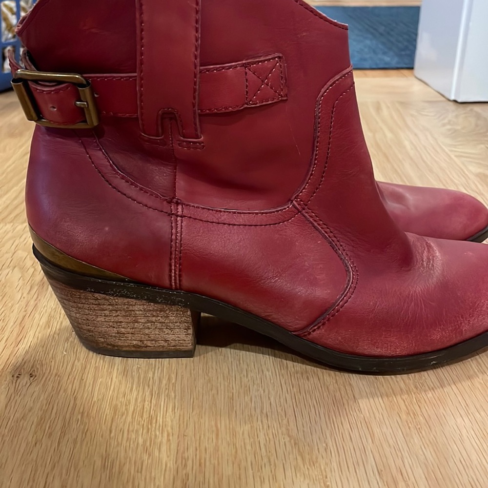 Red Leather Cowgirl Boots